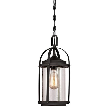 Westinghouse One-Light Outdoor Pendant Grandview ORB Clr Seeded Gls 6339400